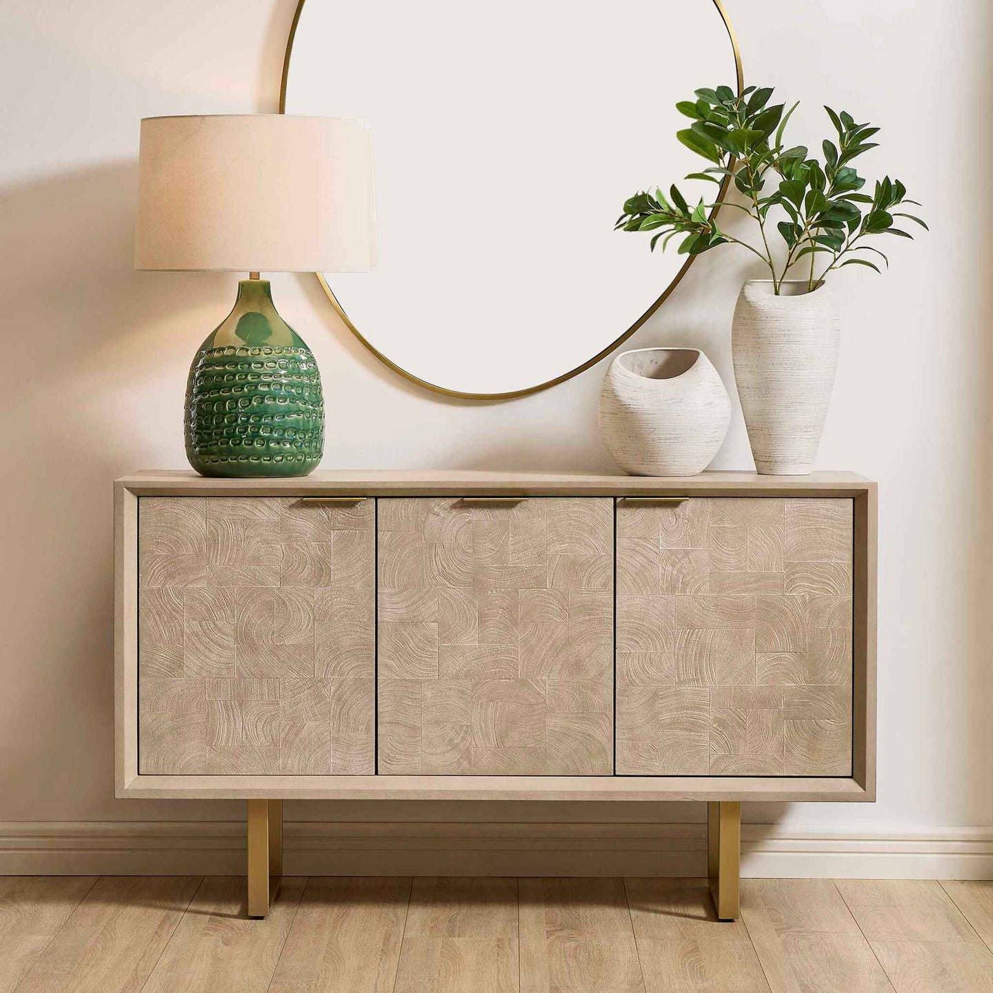 Maeva - 3 Door Cabinet - Light Wood