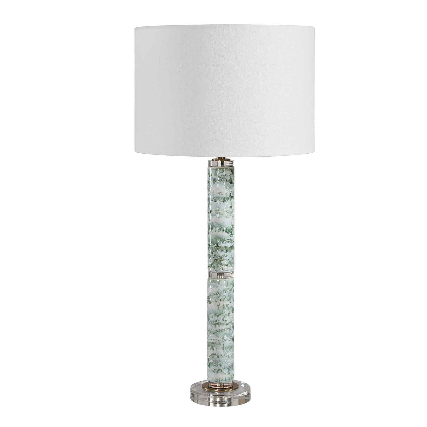 Jameis - Marbled Table Lamp - Green / White