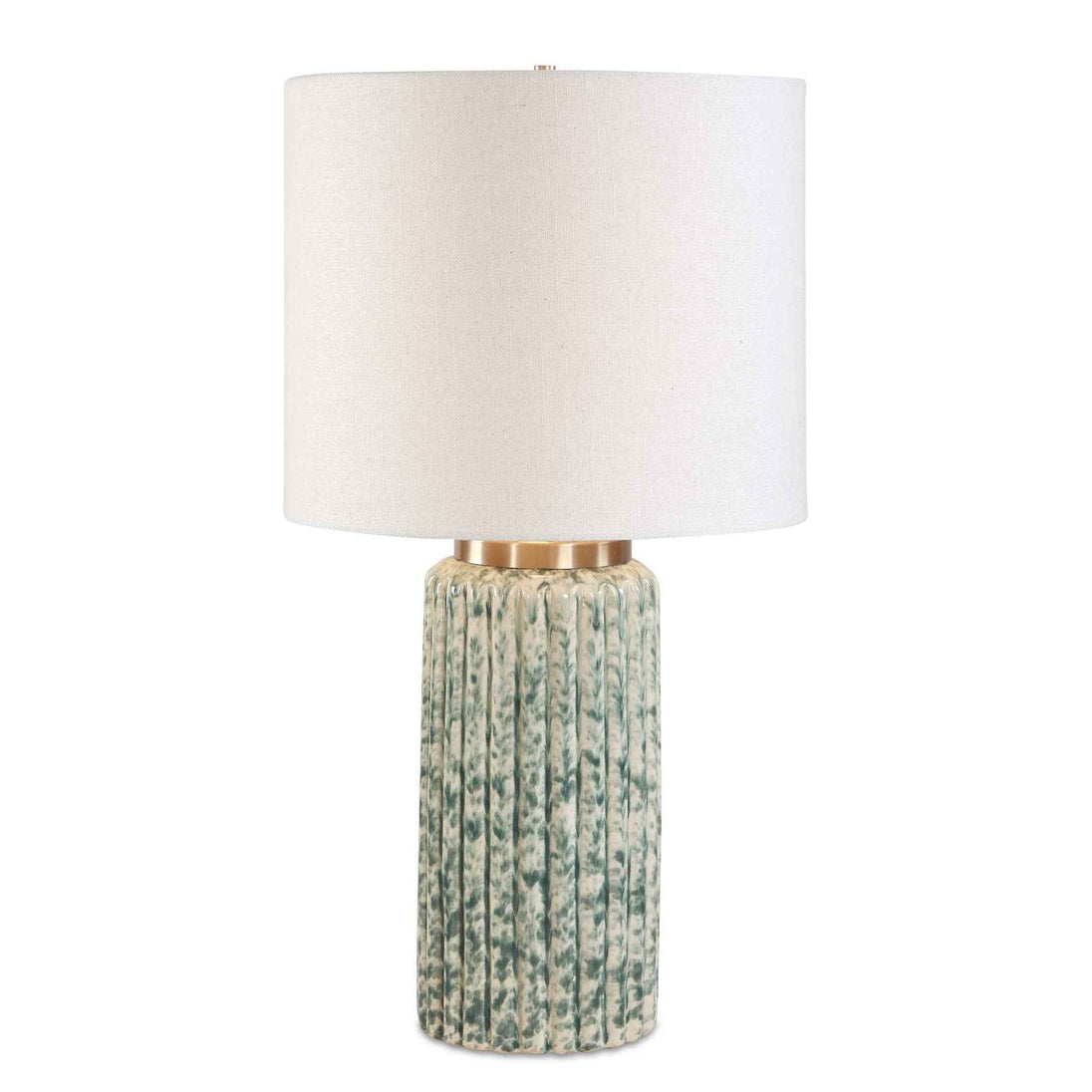 Hensley - Table Lamp - Ivory & Green
