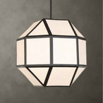Hoi An - 4 Light Geometric Chandelier - Black