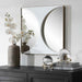 New Moon - Mirrored Wall Decor - White