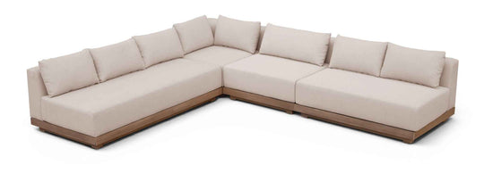 Solace - Olefin Performance Fabric 4 Piece Outdoor Patio Modular Sectional