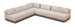 Solace - Olefin Performance Fabric 4 Piece Outdoor Patio Modular Sectional