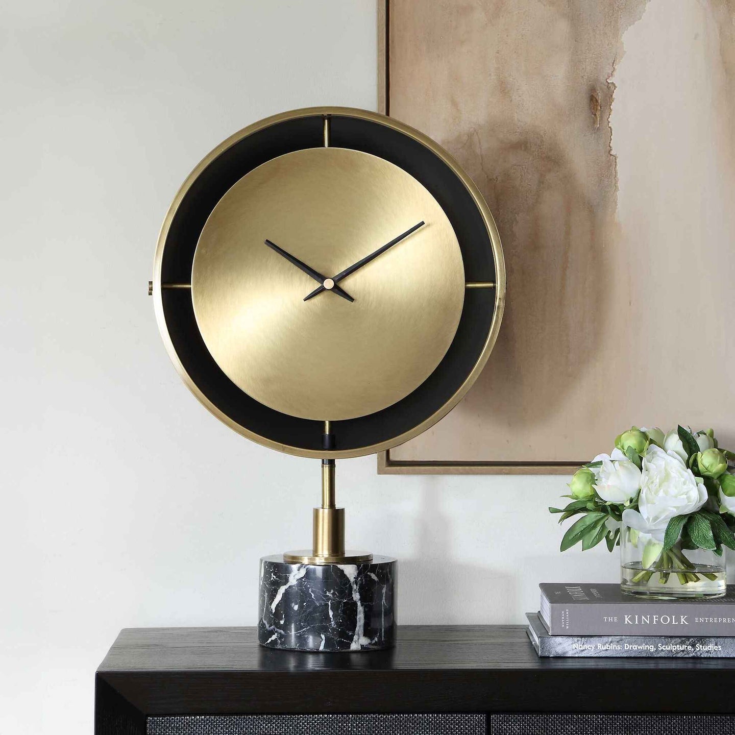 Velar - Modern Table Clock - Black / Gold