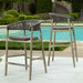 Dermott - Outdoor Bar Stool - Brown / Dark Gray
