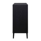 Andrei - Teak Root 2 Door Cabinet - Black / Woodtone