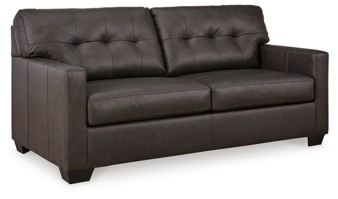 Belziani Leather Full Sofa Sleeper -Storm