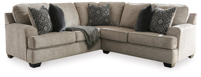 Bovarian Stone 3 Pc Sectional Right Arm Facing Loveseat w/ Ottoman