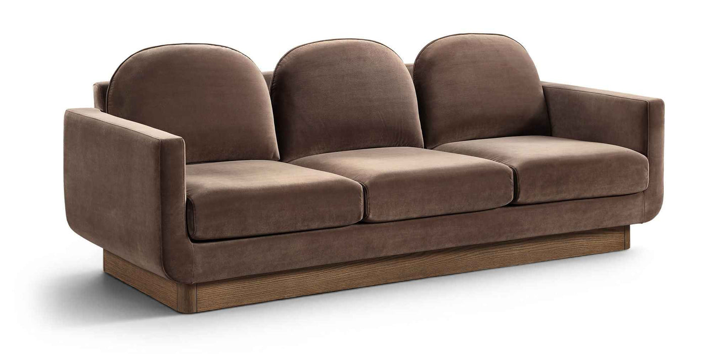 Diviento - Velvet Performance Fabric Upholstered Sofa
