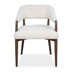 Austell - Shearling Dining Chair - Brown / White