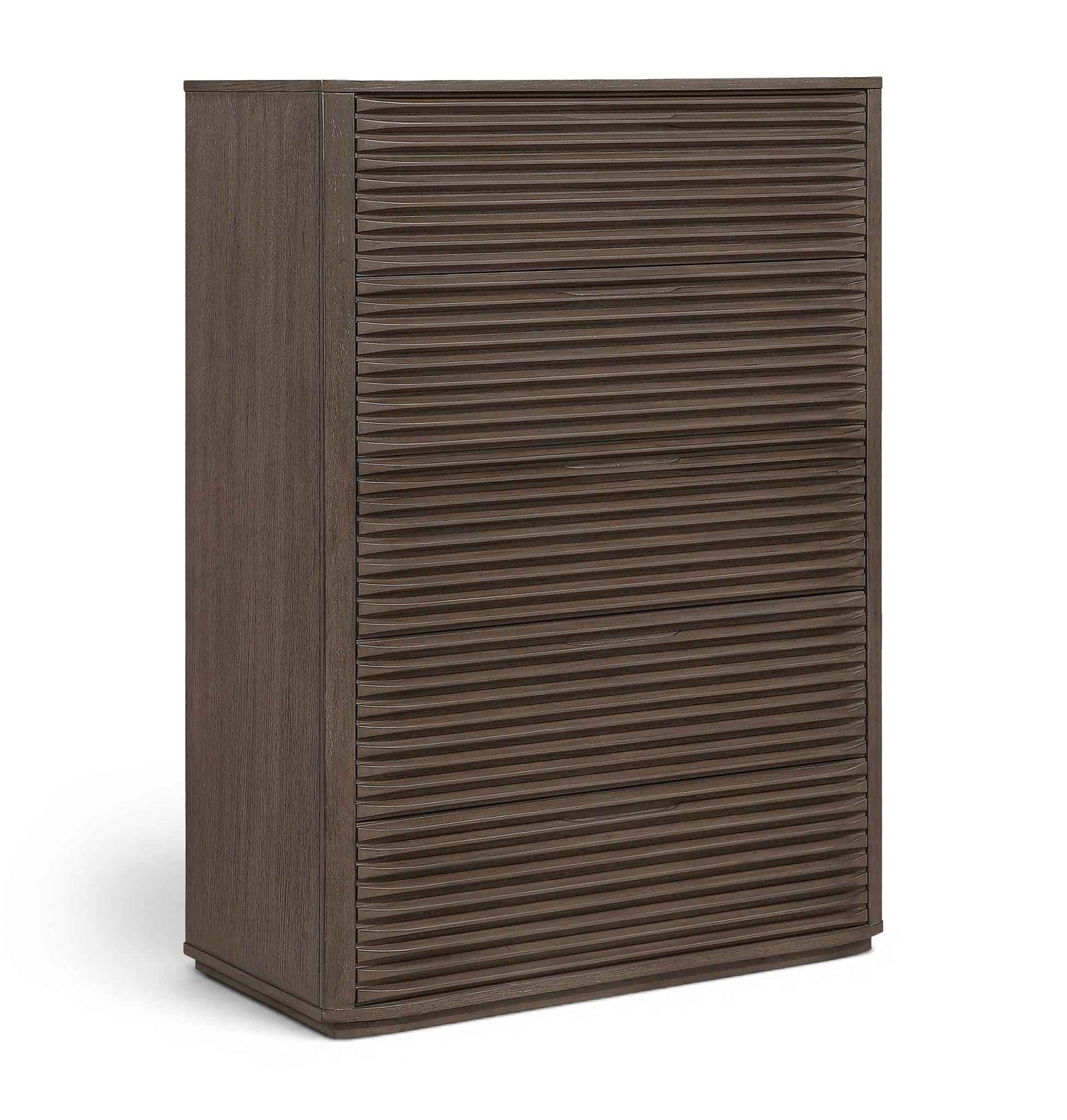 Morino - Oak Veneer And Solid Wood Chest - Brown