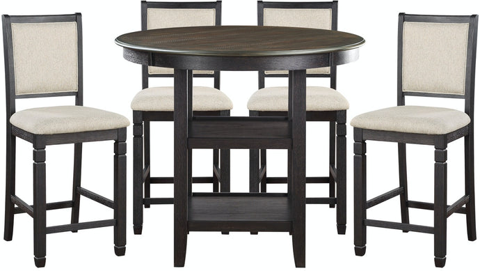 Asher Dining Room 5pc Counter height Set