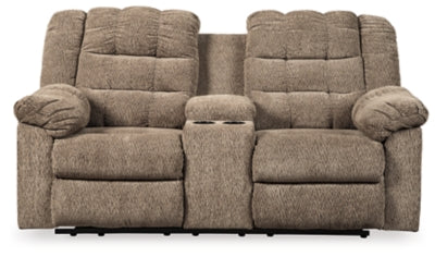 Workhorse Reclining Loveseat with Console