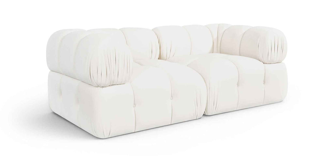 Orin - Velvet Performance Fabric Upholstered 2 Piece Modular Sofa (2 Corner Chairs)