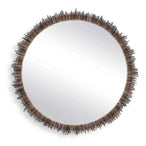 Tiger Sea Urchin - Round Mirror - Brown / Green