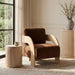 Cedra - Velvet Performance Fabric Upholstered Accent Chair - Cognac