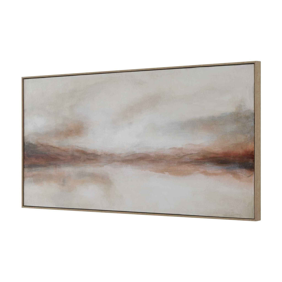 Haze In The Horizon - Landscape Painting - Brown / Orange / White