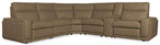 MS - Simone Six-Piece Power Reclining Sectional - Dark Brown