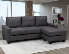 Load image into Gallery viewer, Hilton Sectional with Reversible Chaise Grey