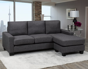 Hilton Sectional with Reversible Chaise Grey