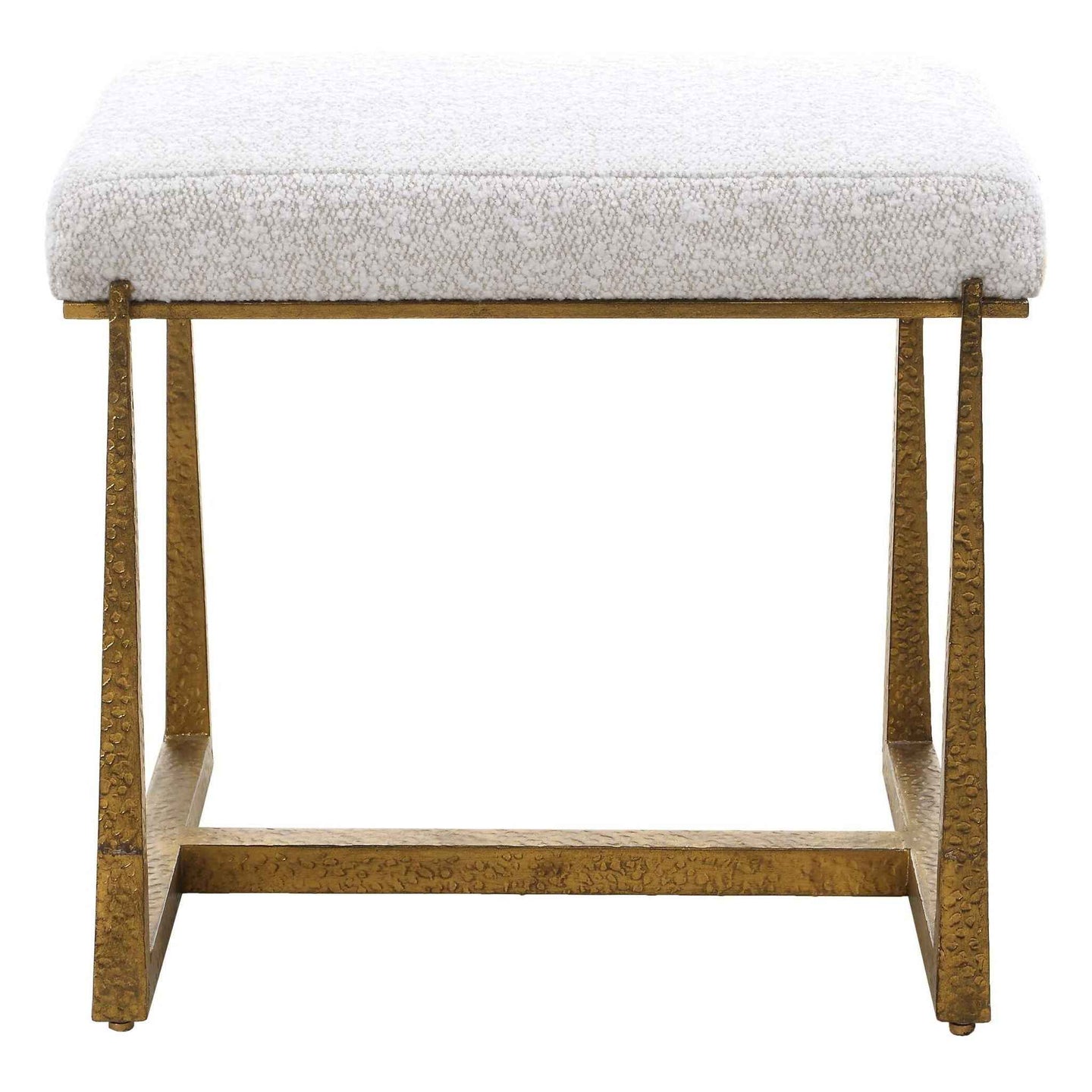 Midas - Small Bench - Gold / White