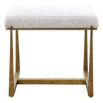 Midas - Small Bench - Gold / White