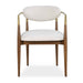 Moxie - Dining Arm Chair - Walnut / White