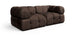 Orin - Velvet Performance Fabric Upholstered 2 Piece Modular Sofa (2 Corner Chairs)