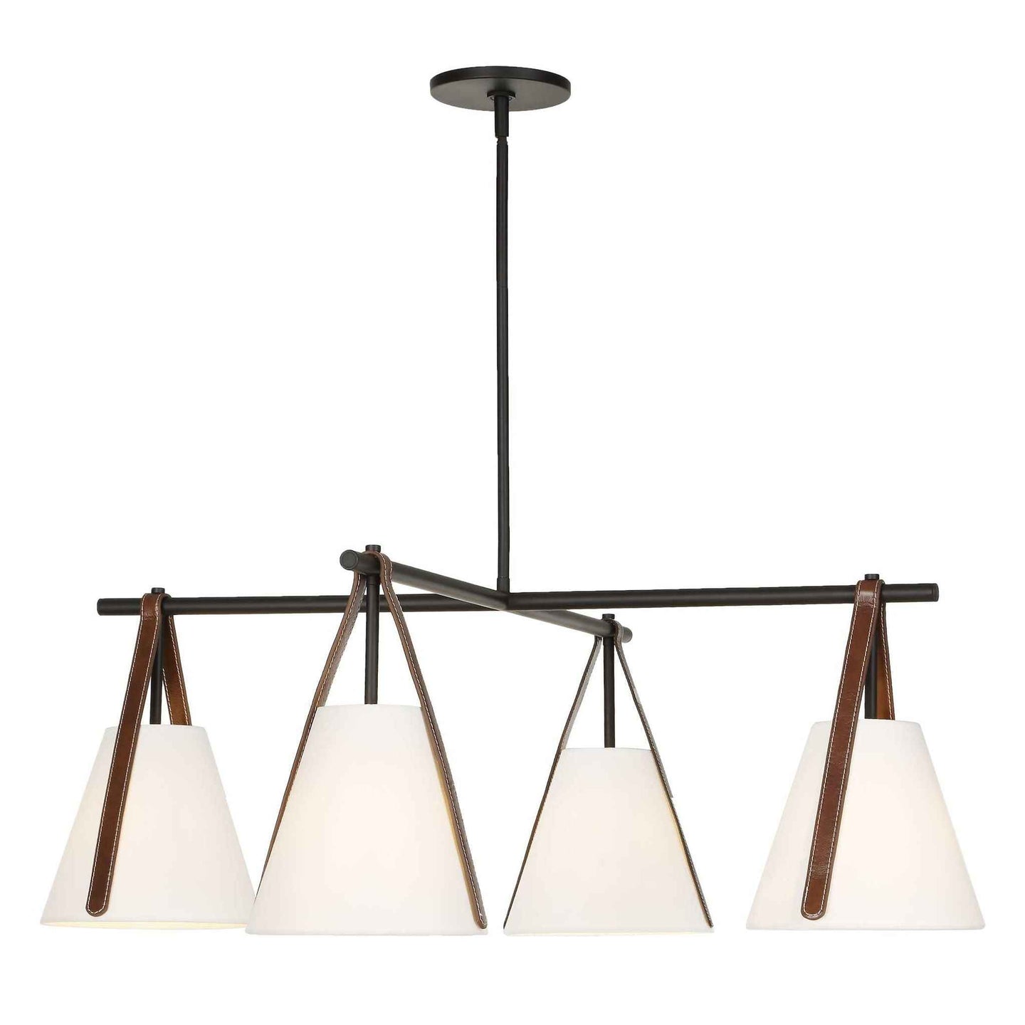 Reins - Accent Straps 4 Light Chandelier - Black