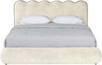 Tempo - Velvet Upholstered Bed - Cream