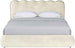 Tempo - Velvet Upholstered Bed - Cream