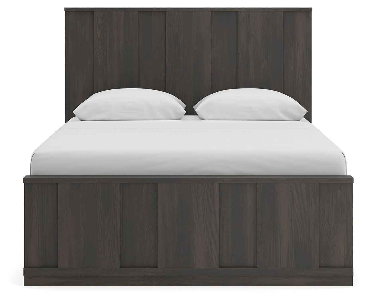 Shaehartin - Queen Panel Platform Bed - Dark Brown