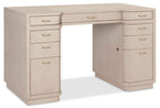 Marlowe - Knee-Hole Desk - Polished Limestone