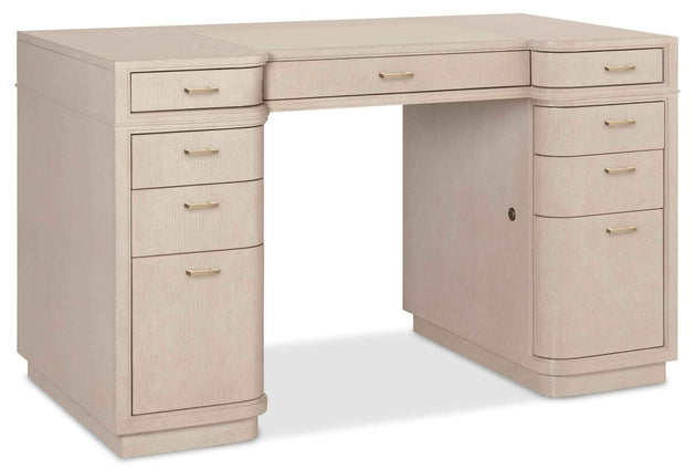 Marlowe - Knee-Hole Desk - Polished Limestone