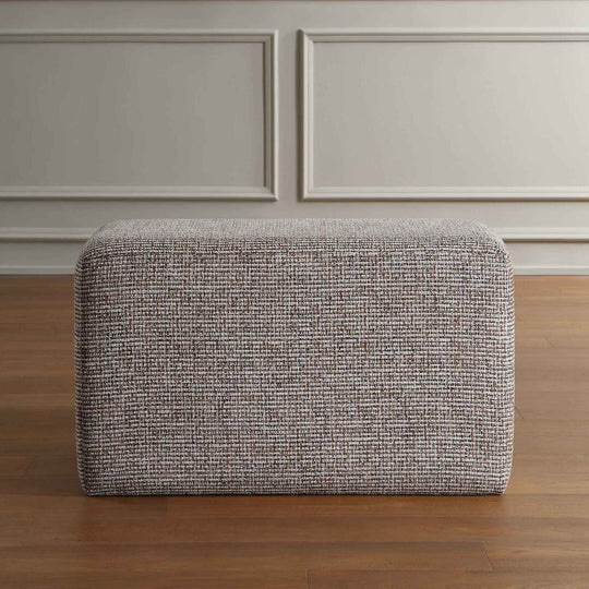 Kelce - Woven Checkered Ottoman - Brown