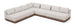 Solace - Olefin Performance Fabric 4 Piece Outdoor Patio Modular Sectional