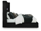 Tayleena - Upholstered Bed With Fireplace And Wireless Audio