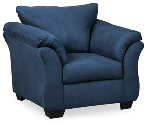 Darcy 4 Pc. Sofa, Loveseat, Chair, Ottoman - Blue