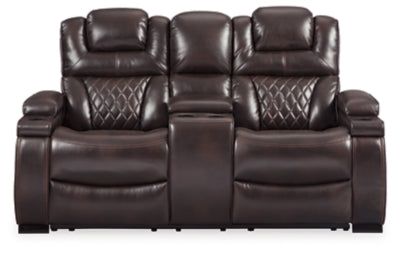 Warnerton Power Reclining Loveseat with Console