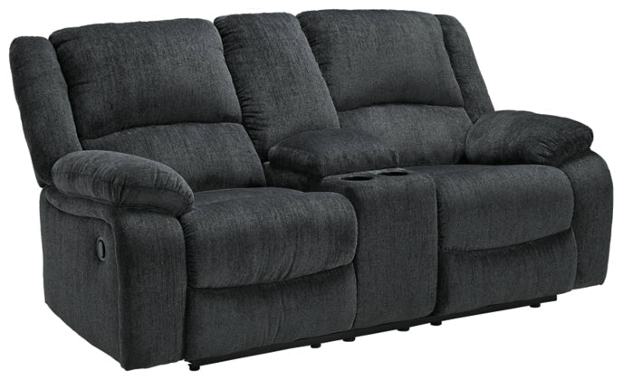 Draycoll Reclining Loveseat with Console - Furniture Depot (7842466693368)
