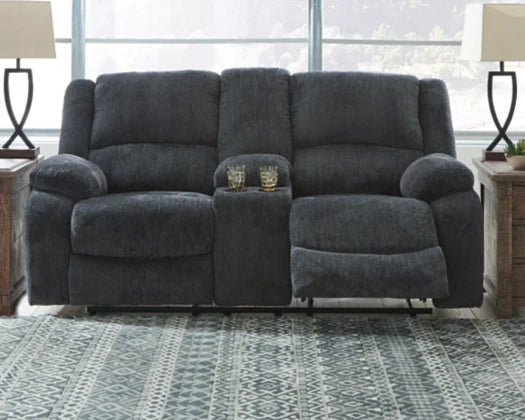 Draycoll Reclining Loveseat with Console - Furniture Depot (7842466693368)