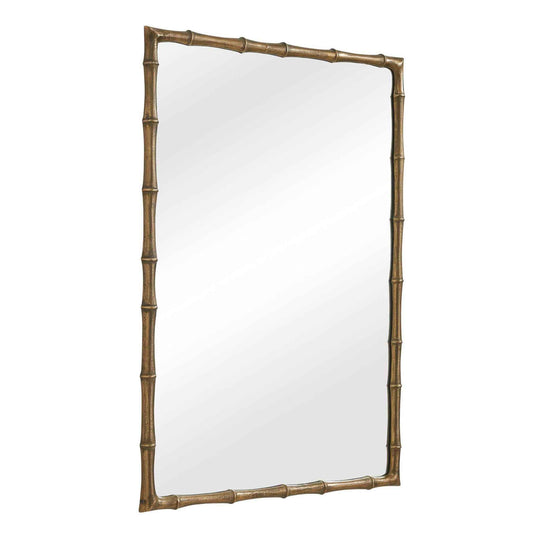 Brass Bamboo - Rectangle Mirror - Brass / Gold
