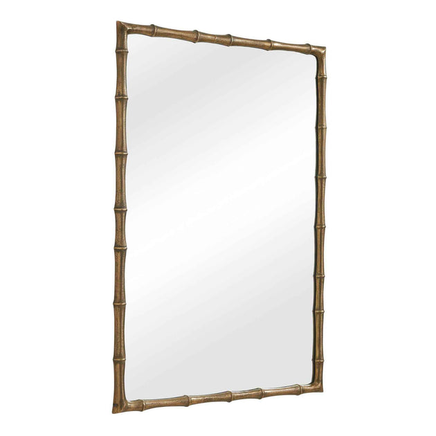 Brass Bamboo - Rectangle Mirror - Brass / Gold