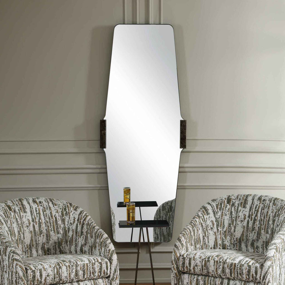 Orson - Mid-Century Tall Mirror - Bronze / Brown