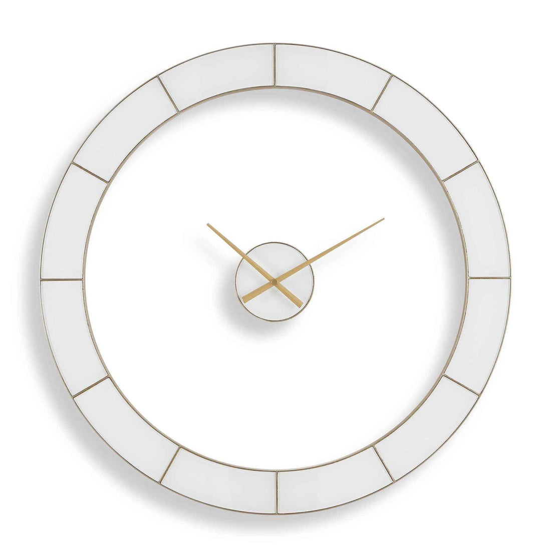 Ivory Halo - Minimalist Wall Clock - Gold / White
