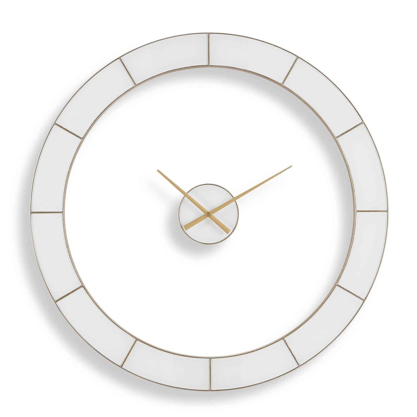 Ivory Halo - Minimalist Wall Clock - Gold / White