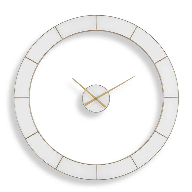 Ivory Halo - Minimalist Wall Clock - Gold / White