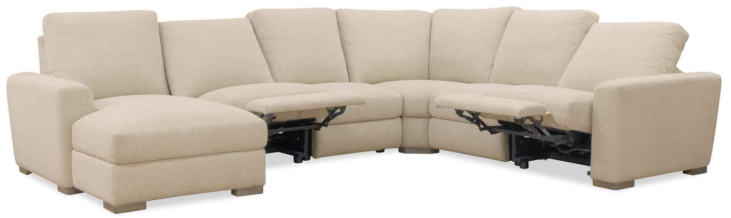 MS - Optimus Five-Seat Power Sectional - Beige
