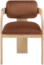 Cedra - Velvet Performance Fabric Upholstered Dining Chair (Set of 2) - Cognac