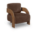 Cedra - Velvet Performance Fabric Upholstered Accent Chair - Brown Frame